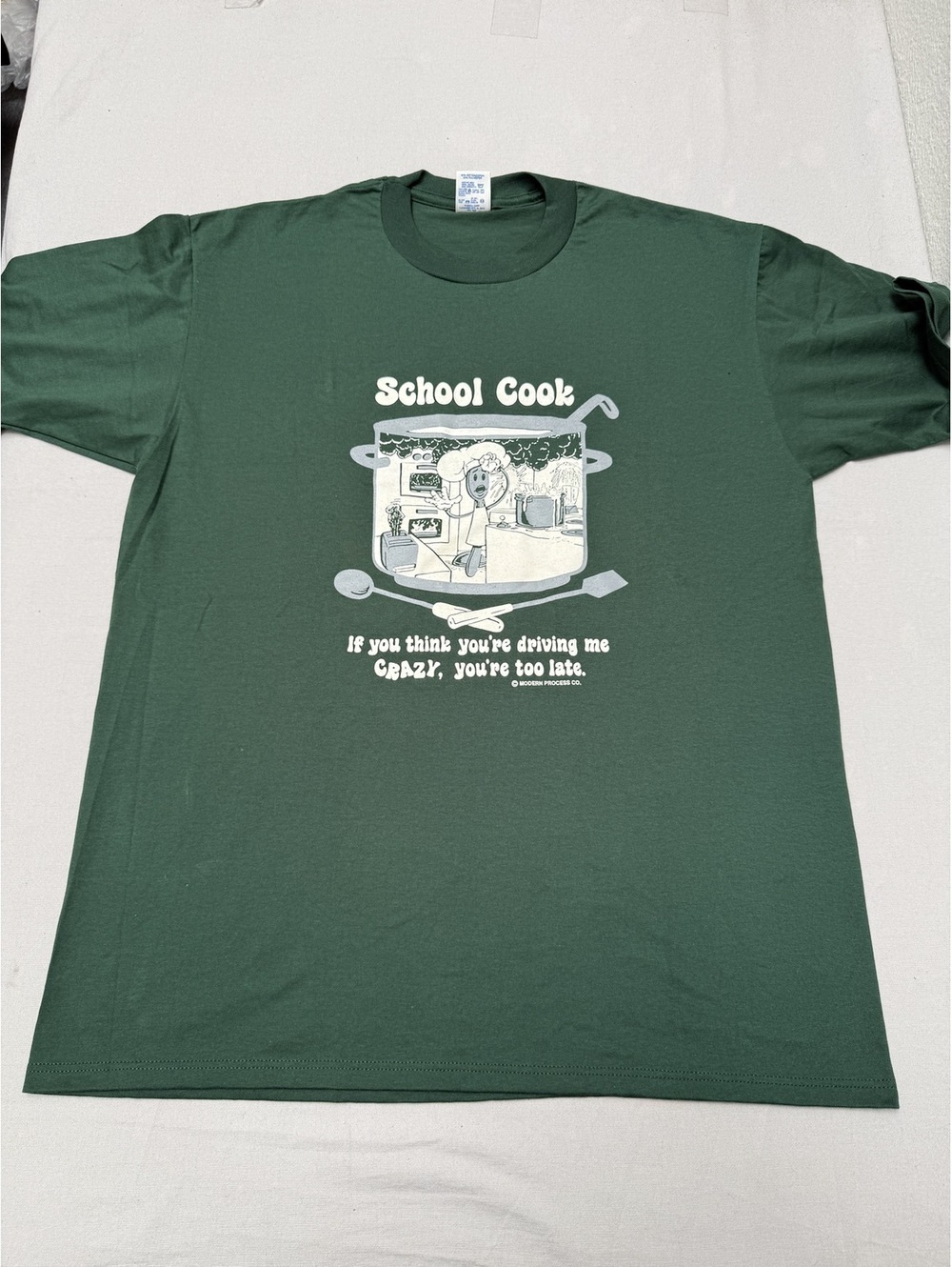 Vintage School Cook T-shirt 1990s Cafeteria Food Tee XL